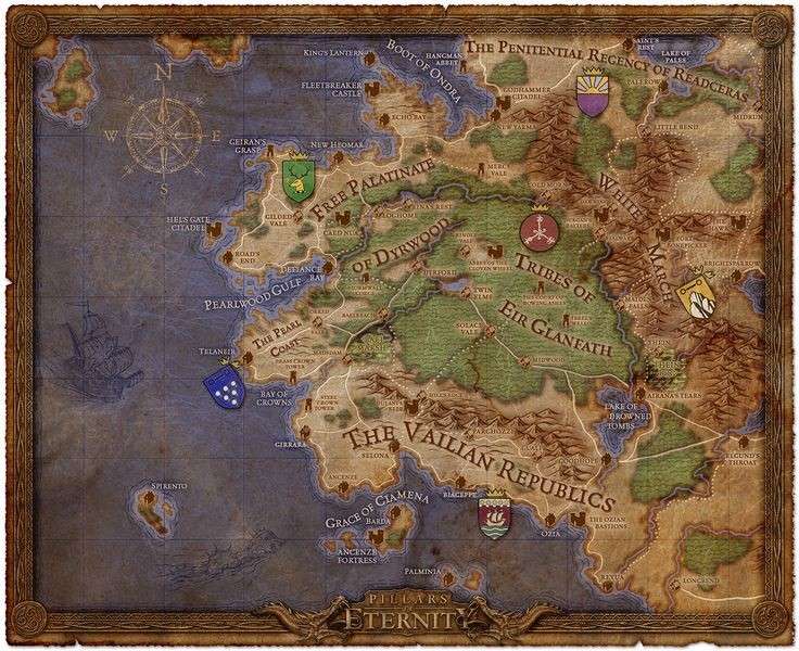 Pillars of Eternity Map Harita Eora