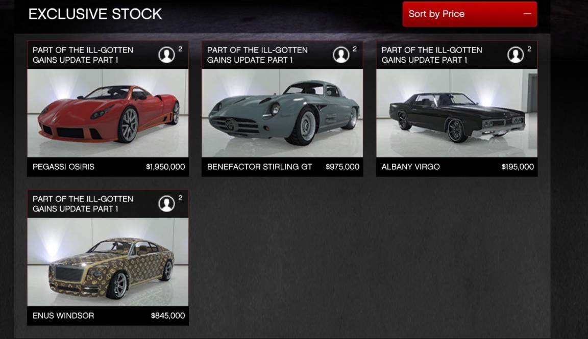 gta 5 Ill-Gotten Gains DLC arabalar