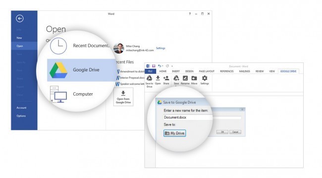Microsoft Office Google Drive